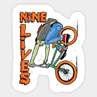 Nine Lives BMX Downhill Sticker